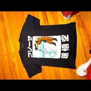 Men’s Double Sided DragonBall Z Goku and Frieza Graphic T-Shirt, Size L